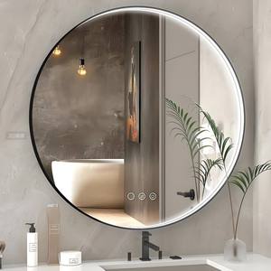 OEM Factory Direct Round Circle Vanity Smart Mirror with LED Lights Anti Fog Dimmable Touch Control for Hotel Bathroom Decor - Product Image 4