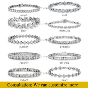 الوافدون الجدد مخزون مقابل الماس المويسانيتي vsilver Width 3 * جولة رائعة قطع الهيب هوب قلادة تنس - Product Image 5