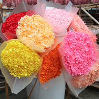 Hydrangeas artificielles séchées à tige unique, toucher réel, pour décoration de mariage et de maison 2026