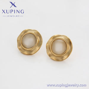 <span class=keywords><strong>XUPING</strong></span> T000972019 nuovo Design rotondo da donna elegante gioielli in acciaio inossidabile alla moda semplice orecchino Color oro 14k - Product Image 5