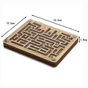 Labyrinthe <span class=keywords><strong>en</strong></span> <span class=keywords><strong>bois</strong></span> à deux couches IQ Challenge Games Maze Puzzle Casse-tête Jouets éducatifs Juegos De Inteligencia Para - Product Image 5