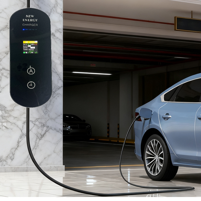 Low Cost LCD Screen 16A GB/T Portable EV Charger for Home Charging 3.5kW AC EV Charging Station with Carry Bag