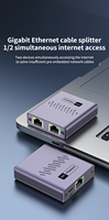 Kabel daya USB termasuk 1000Mbps RJ45 Ethernet Splitter 100Mbps jaringan ekstensi konektor jaringan switch kategori produk