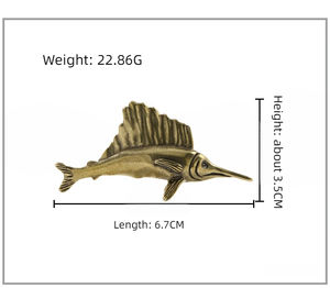 Pirinç orkinos bronz süsler taklit eski sualtı süs balığı süsler el sanatları - Product Image 2