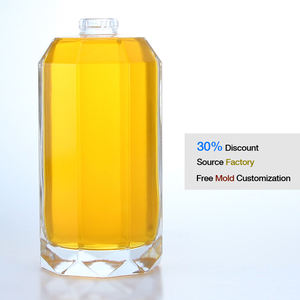 Usine directe 750ml bouteille d'alcool en verre transparent bouchon <span class=keywords><strong>Guara</strong></span> personnalisé conception Unique vodka tequila distillerie emballage diffuseur utilisation - Product Image 1