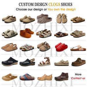 Nouveau design sabots personnalisés chaussures femmes hommes sabots <span class=keywords><strong>mules</strong></span> sabots en cuir de daim de vache plat anti-dérapant pantoufles <span class=keywords><strong>mules</strong></span> conception personnalisée - Product Image 5