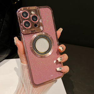 Coque de téléphone à paillettes galvanisées avec <span class=keywords><strong>film</strong></span> de caméra pour iPhone 16 15 14 Pro max étui de téléphone porte-objectif - Product Image 6
