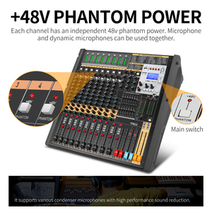 Professional 10-Channel USB <strong>DJ</strong> <strong>Controller</strong> TF-12 24-Effect DSP Audio Console Mixer Sound Cards &amp; Mixers - Product Image 4