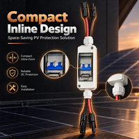 Pemutus Sirkuit DC Tenaga Surya IP65 Tertutup Rapat 32A 1000VDC Kabel MC4 Pre-wired 2 Kutub Pemutus Miniatur PV