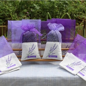 2025 nouveau Style pur petit lin Organza pochette cordon Sachets <span class=keywords><strong>lavande</strong></span> <span class=keywords><strong>sac</strong></span> avec logo personnalisé - Product Image 5