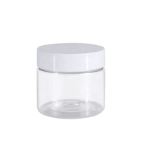 30ml 150ml 200ml 250ml 300ml 500ml 4oz 6oz 8oz 16oz Cream Container Clear Plastic Cosmetic Jar With Screw Lids