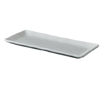 Restaurant Vaisselle Snack Servant Japandi Événement 8 Pouces Incassable Blanc Rectangle Mélamine Sushi Assiette À Dîner