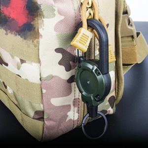 Retractable Heavy Duty Pull Reel Carabiner Strong Steel Wire Rope Buckle Spring Key <b>Ring</b> Outdoor Sporty Keychain Tool - Product Image 6