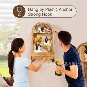Wooden Arched <b>Shadow</b> <b>Box</b> Photo Frame With Dried Flower Display For Living Room Bedroom Decor - Product Image 3