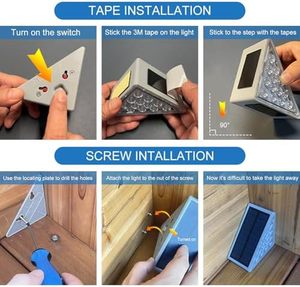 Светодиодные ступенчатые фонари на солнечной батарее, 6 шт. в упаковке - Product Image 6