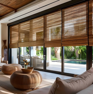 Vente directe en usine de stores vénitiens électriques en bambou Matériau naturel pur pour <span class=keywords><strong>rideaux</strong></span> d'ombrage de tous les jours Utilisation quotidienne - Product Image 3