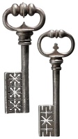 Décoration murale en aluminium moulé de style antique, couleurs personnalisables, pour la maison, le bureau, la cuisine, forme de clé squelette, service OEM