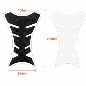 <span class=keywords><strong>Pegatina</strong></span> para tanque de combustible de motocicleta de fibra de carbono 5D, almohadilla <span class=keywords><strong>antideslizante</strong></span> Universal, autoadhesiva negra para Scooter, calle, todoterreno - Product Image 2