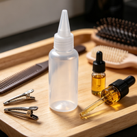Bouteille Boston en PET de 100 ml (3,3 oz) avec bouchon à embout, sérigraphiée, pour cosmétiques, huiles capillaires, nettoyants visage et parfums - Vente en gros