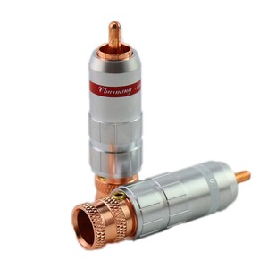 U.S. CMC in rame puro placcato oro ottone alloggiamento inca spina di loto Audio testa amplificatore segnale 8mm spina di cablaggio IP40 nominale 12V 1.5A - Product Image 1