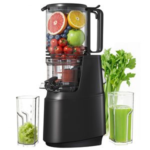 Extracteur <span class=keywords><strong>de</strong></span> jus à froid, machines à jus avec <span class=keywords><strong>goulotte</strong></span> d'alimentation large <span class=keywords><strong>de</strong></span> 5,3 pouces, extracteur <span class=keywords><strong>de</strong></span> jus lent pour un rendement élevé avec des fruits entiers - Product Image 1