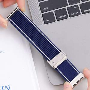 สายนาฬิกาไนลอนยืดหยุ่นสายรัดกีฬาสำหรับแอปเปิ้ลวอทช์11 10 9 8 <span class=keywords><strong>SE2</strong></span>อัลตร้าพร้อมหัวเข็มขัดแม่เหล็ก - Product Image 5