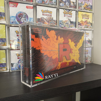 Boîtier de présentation portable en acrylique transparent ultra-premium Mega Charizard X Ex UPC, résistant à l'eau et pour