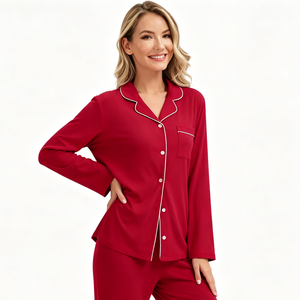 OEM ODM Modal Breathable Soft Women's Bridal Pajamas Sleepwear Custom Ropa De Mujer Winter <b>Pyjamas</b> Vietnam Factory - Product Image 1