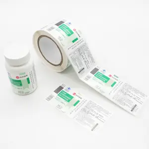 OEM Printing Medical Bottle Label Sticker Waterproof Label Stickers Packaging