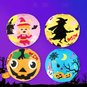 Papel de mão para crianças, adereços decorativos halloween papel diy brilho bombinha lanternas led atacado