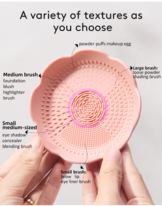 Nouveau bol pliable en silicone pour nettoyer les pinceaux de maquillage, tampon nettoyant pour pinceaux cosmétiques, outils de nettoyage de beauté pratiques - Product Image 5