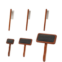 Brosse lissante en bois écologique de style simple, personnalisable en gros, outil de toilettage de haute qualité pour chats et chiens de petite taille