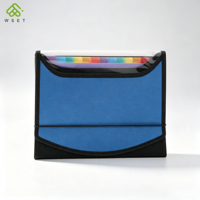 Pochette de rangement pour documents A4 13P en tissu imperméable avec fermeture élastique, multi-poches, logo personnalisé