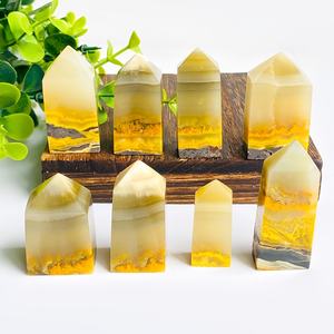 Vente en gros : Obélisque en cristal de jaspe abeille, pierre de guérison naturelle, pour la décoration - Product Image 4