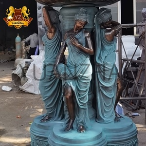 Yaşam boyutu bronz figür çeşme aslan kafası dört mevsim bayan oymalar bronz çeşme - Product Image 3