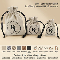 Sacs en mousseline 100% coton avec cordon de serrage, sacs en toile en vrac pour artisanat, herbes, thé, savon, cadeaux, vente en gros, logo personnalisé, pochette anti-poussière en lin