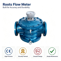 Medidor de Flujo Roots Resistente a Altas Temperaturas y Presiones para Fluidos Químicos, Petroquímicos y de Alta Viscosidad