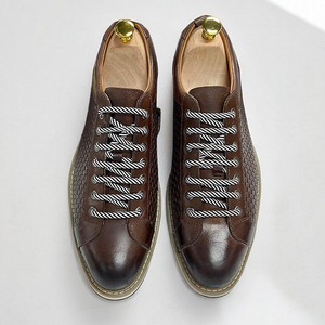 Zapatos de Cuero Vacuno de Primera Capa, Estilo Moderno, Zapatos Casuales para Hombre, Zapatos para Caminar, Clásicos Italianos - Product Image 4