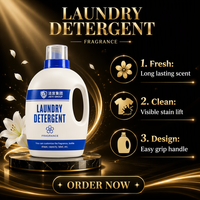 Lessive liquide adoucissante OEM en pot bleu roi ivoire, parfum longue durée, fraîcheur, produits de nettoyage