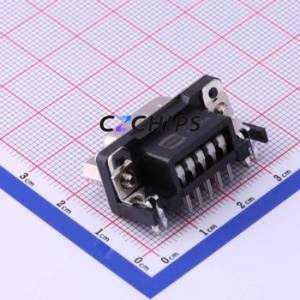 9681635813 D-Sub/VGA Connector Bent Lead Through Hole Connector Male 9P Right Angle Insert 2 - Product Image 2