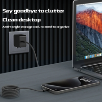 Cable de Carga Rápida Magnético de 65W, USB C a C, con Revestimiento de Nailon, para Laptops, iPhone 17, Macbook y Samsung