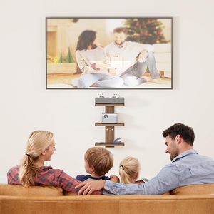 Consoles de jeu Routeurs Boîtes à câbles Étagère de divertissement flottante Étagère flottante en bois pour téléviseurs pour lecteurs DVD - Product Image 5