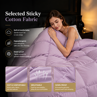 Couette matelassée de luxe en duvet d'oie certifiée RDS, 1500g de garnissage, taille King, chaude, sans pression, hypoallergénique, en coton