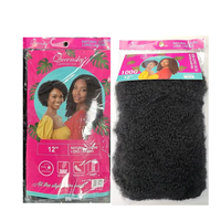 Cheveux synthétiques en vrac Afro Kinky pour tresses, 100g, 12 pouces, résistants à la chaleur, ignifuges, sans nœuds, fibres pour coiffures bouffantes