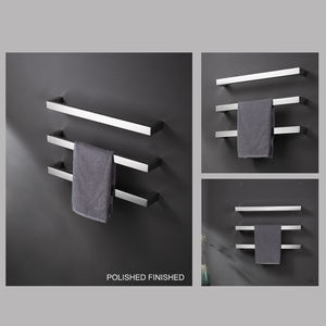 TARRIOU porte-serviettes chauffant mural noir mat porte-serviettes de salle de bain auto-adhésif pour hôtel cuisine <span class=keywords><strong>appartement</strong></span> - Product Image 4