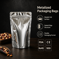 Sachet Doypack en aluminium laminé haute barrière, qualité alimentaire, anti-humidité, refermable, pour thé, vente en gros