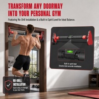 Alat Fitness Pull-Up Bar untuk di Rumah, Pemasangan di Pintu, Dapat Disesuaikan, Tanpa Perlu Pengeboran, Ukuran S/L/XL