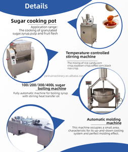 Machine automatique de fabrication de bonbons aux cacahuètes en acier inoxydable, haute productivité, grande capacité, production de snacks à base de sucre - Product Image 3