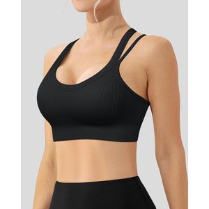 Sports Bras For Women High Support Ribbed Criss Cross <b>Back</b> Padded Workout Bra Running Yoga Fitness 3 <b>Pack</b> - Product Image 3