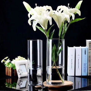 Jarrón Transparente de Plástico PET, Apto para Plantas Hidropónicas, Recipientes Cilíndricos para Flores y Macetas de Floristería - Product Image 4